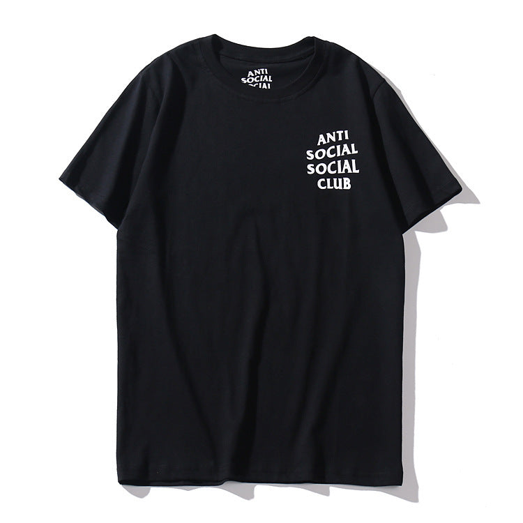 Anti Social Club T Shirt Anti Social Social Short Sleeve T-shirt Summer round Neck