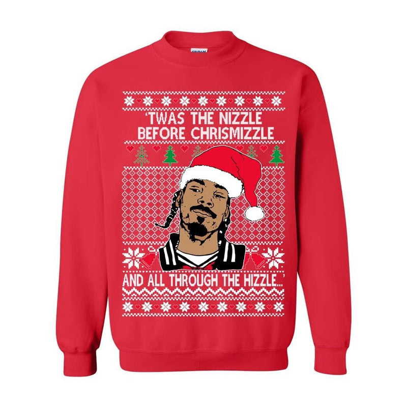 Black Christmas Sweater 3D Printed Crew Neck Sweatshirt Women