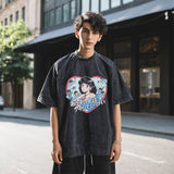 Mens Vintage T Shirt Old Short Sleeve T-Shirt Men