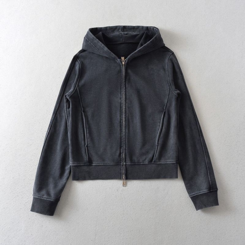 Women Hoodie Heavy Retro Hot Girl Distressed