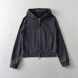 Women Hoodie Heavy Retro Hot Girl Distressed