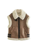 Women Cotton Coat Vest Plush Warm Vest