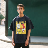 Mens Vintage T Shirt Washed Old Short Sleeve