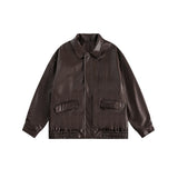 Unisex Pu Jacket Locomotive Style PU Leather Jacket