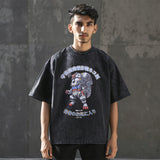 Mens Vintage T Shirt Old Short Sleeve T-Shirt Men