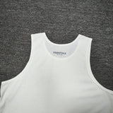 Fog Essentials T Shirts Spring Summer FOG Double Line Letter Crew Neck Vest