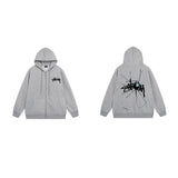 Stussy Hoodie Zip-Up Cardigan Fleece Hooded Sweater