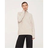 Women Work Business Casual Sweats Loose Turtleneck Sweater