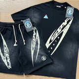 Hellstar T-Shirt And Shorts Two-Piece Set