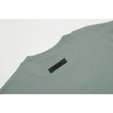 Fog Essentials T Shirts Spring Summer FOG Season 8 Flocking Letter Crew Neck Short Sleeves