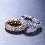 Rings Fashion Double Row Zircon Ring St. Valentine's