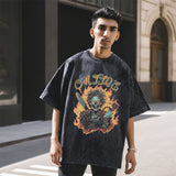 Mens Vintage T Shirt Old Short Sleeve T-Shirt Men and Women