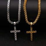 Jewelry Hip Hop Zircon Cross Tennis Street Punk Necklace Spectrum St. Valentine's Crosses
