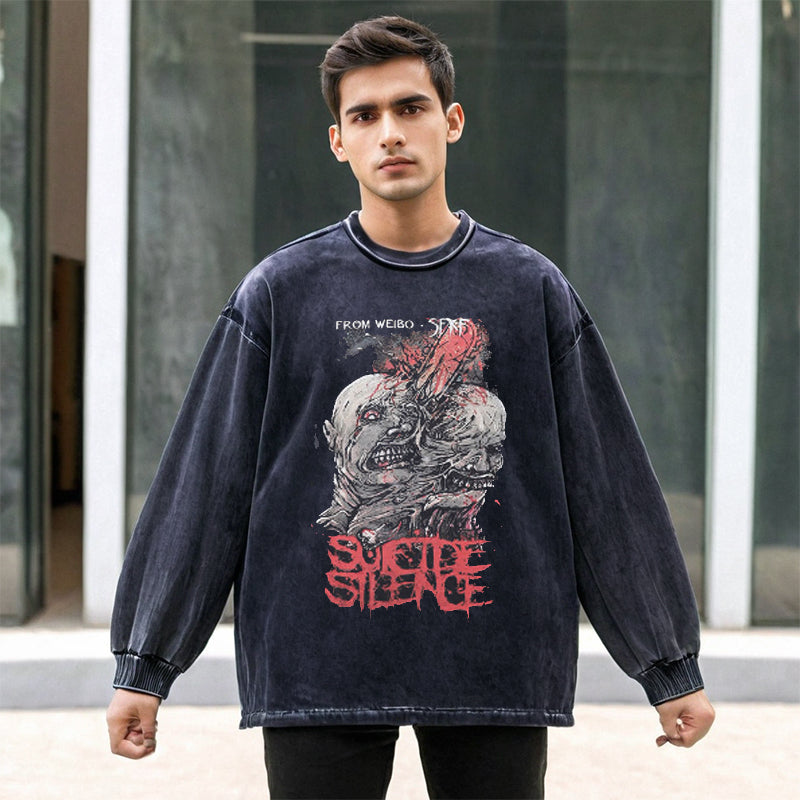 Mens Vintage Long Sleeve Shirt Long Sleeve T-Shirt Casual Men's and Women's
