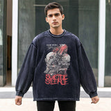 Mens Vintage Long Sleeve Shirt Long Sleeve T-Shirt Casual Men's and Women's