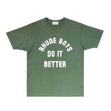 Rhude T Shirts Printed Trendy Pure Cotton