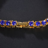 Bracelet Hip Hop Rhinestone Alloy Bracelet Colored Rhinestone Tennis Bracelet St. Valentine's