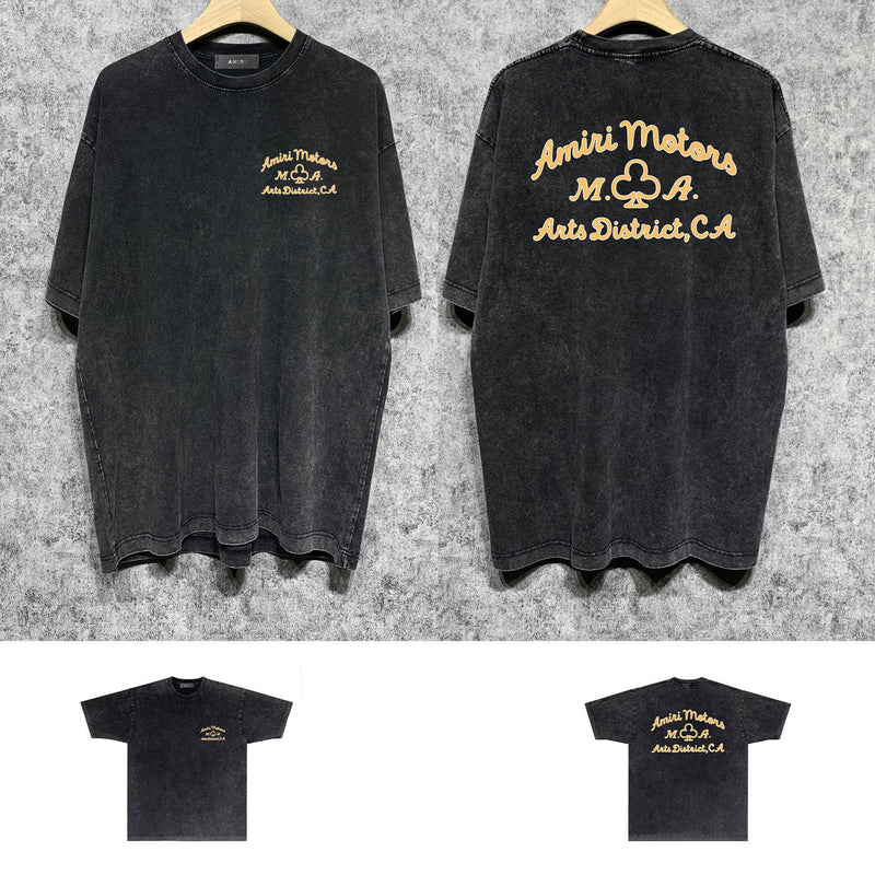 Amiri washed t-shirt mvprinting short sleeve