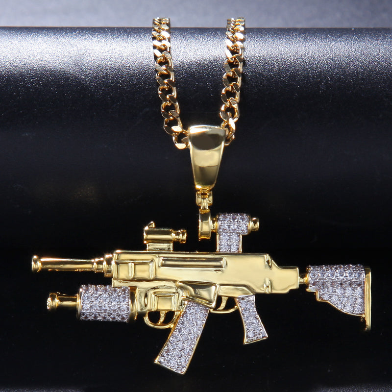 Jewelry Copper Zircon Sniper Rifle Pendant Armament Spectrum
