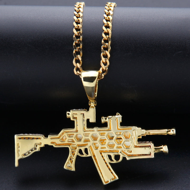 Jewelry Copper Zircon Sniper Rifle Pendant Armament Spectrum