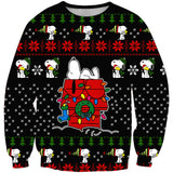 Black Christmas Sweater 3D Printed Crew Neck Sweatshirt