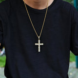 Jewelry Square Circle Large Zircon Cross Pendant CrossPendant St. Valentine's Royalty