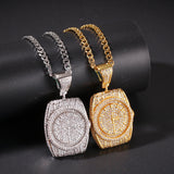 Jewelry Zircon Dial Pendant Vintage Fashion Pendant Necklace Spectrum St. Valentine's