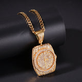 Jewelry Zircon Dial Pendant Vintage Fashion Pendant Necklace Spectrum St. Valentine's