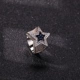Rings Zircon Ring Sapphire Pentagram Ring St. Valentine's