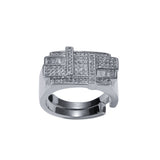 Rings Hip Hop Square Zircon Ring Adjustable St. Valentine's
