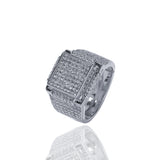 Rings Zircon Ring Square Bling Rap Spectrum