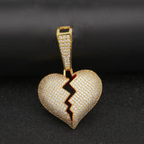 Jewelry Heartbreak Shape Men's and Women's Pendants, Broken Heart St. Valentine's Spectrum