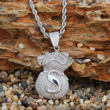 Jewelry Hip Hop Personality Zircon US Dollar Pendant Spectrum
