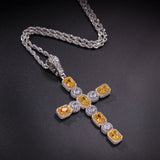 Jewelry Square Circle Large Zircon Cross Pendant CrossPendant St. Valentine's Royalty