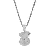 Jewelry Hip Hop Personality Zircon US Dollar Pendant Spectrum
