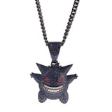 Jewelry INS full zircon purple Geng Gui pendant necklace Animal rapper