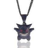 Jewelry INS full zircon purple Geng Gui pendant necklace Animal rapper