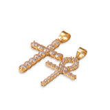 Jewelry Zircon Anhe Cross Pendant Set Stainless Steel Crosses St. Valentine's Spectrum Angel Pieces
