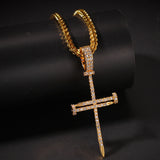 Jewelry Copper Zircon Cross Pendant Necklace Crosses Spectrum St. Valentine's
