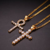 Jewelry Zircon Anhe Cross Pendant Set Stainless Steel Crosses St. Valentine's Spectrum Angel Pieces