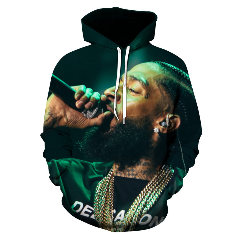 Nipsey Hussle Hoodie Commemorative Rapper 3D Printing