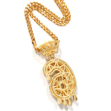 Jewelry Zircon Pendant English Alphabet Hip Hop Necklace Number Pieces Spectrum