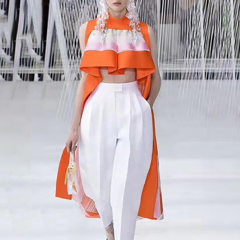 Bohemian Dress Striped Vest Dress