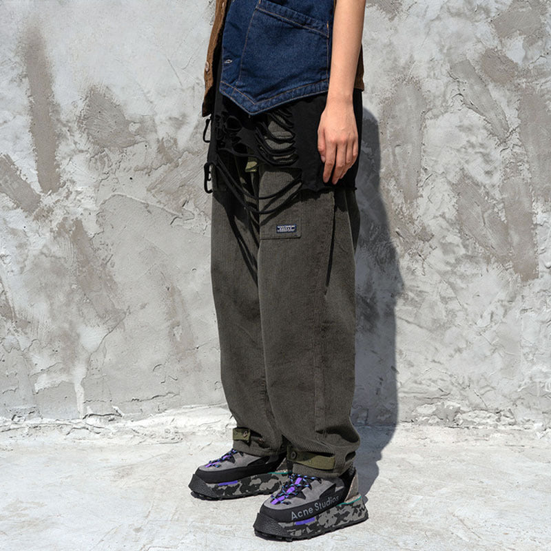 Cargo Pants Japanese-Style Retro Leisure Corduroy