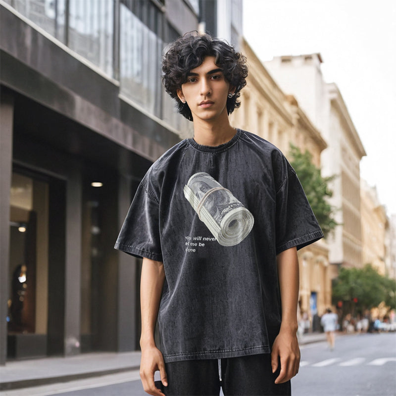 Mens Vintage T Shirt Short Sleeve T-Shirt Men