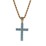 Jewelry Cross Pendant Necklace Copper Set Zircon Crosses Royalty Spectrum