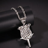 Jewelry Microencrusted Zircon Rose Pendant Necklace Light Luxury Spectrum St. Valentine's