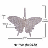 Jewelry Zircon Butterfly Pendant Necklace Vintage Fashion High Sense Animal Spectrum