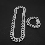 Bracelet Hip Hop 20mm Full Diamond Cuban Chain Hiphop Spectrum Jesus Pieces