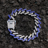 Bracelet Hip Hop Cuban Chain 15mm Full Diamond Bar Bracelet hiphop St. Valentine's Spectrum